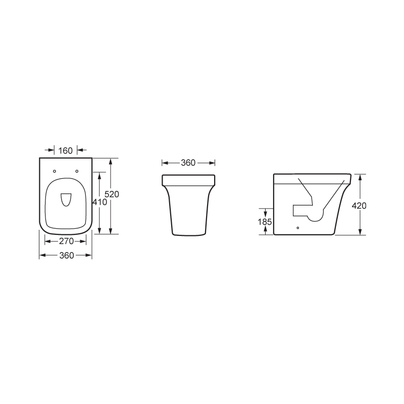 Ceramiczna toaleta ścienna - BTW618